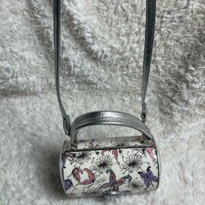 Prezzo Anna Nadler cylinder Shoulder bag white flowers & butterfly print